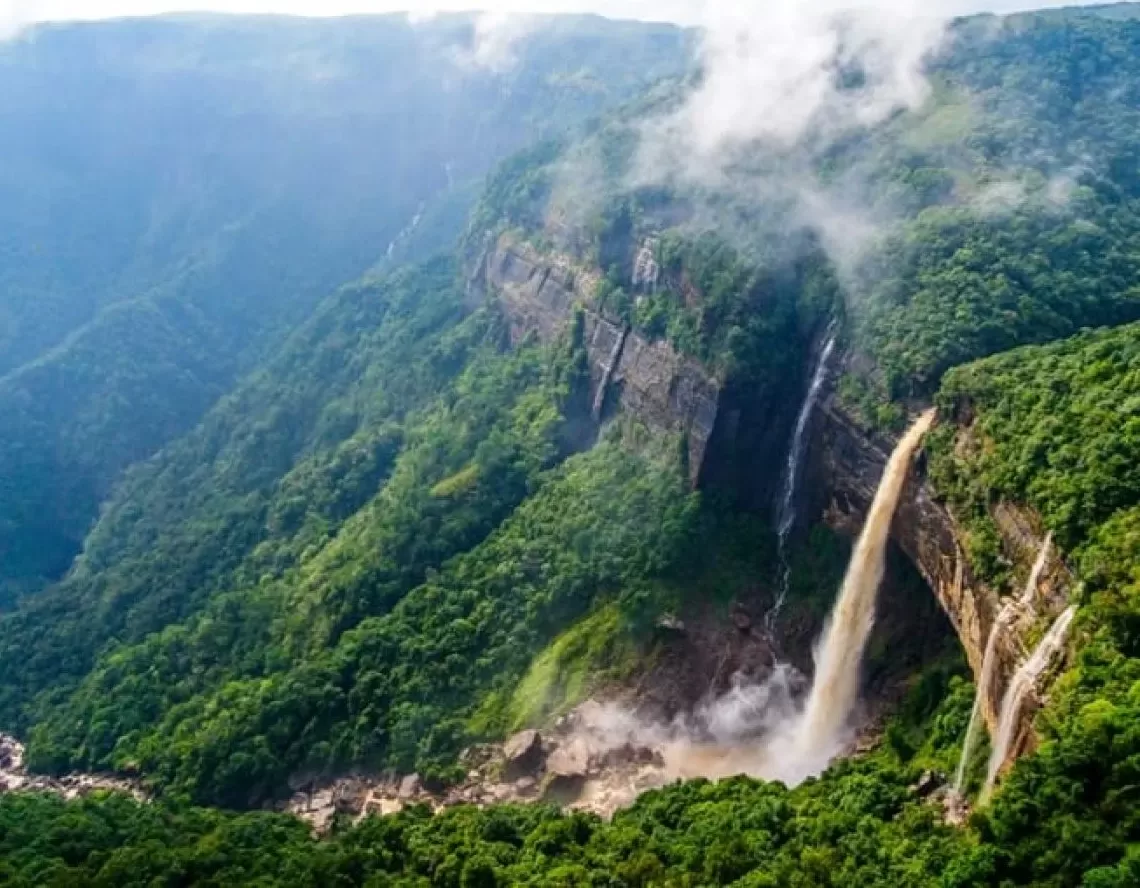 #cherrapunji, #nohkalikai falls, #north-east india, #Waterfalls, #Waterfalls of India